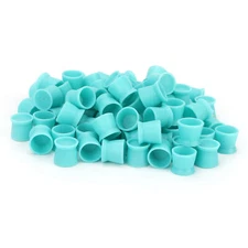 (blue)300pcs Tattoo Ink Cups Tattoo Ink Pigment Cup Disposable Silicone