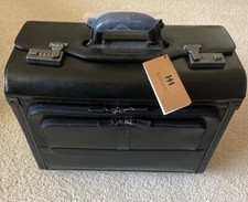 Workforce Mosaic Leather Airline Catalogue Rolling Briefcase 