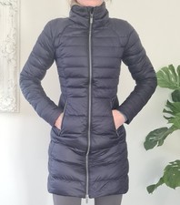 Lululemon Uk 6 (us 2) Pack It Down Jacket *long Coat £238 Navy Down Goose