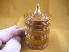  BOX-201 BURL BOX small Thuya Wood African carved carving boxes Morocco Exotic
