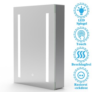 LED Spiegelschrank 45x60 50x70 60x80 mit Beleuchtung Steckdose