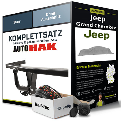Für JEEP Grand Cherokee ZJ, ZG Anhängerkupplung starr +eSatz 13pol uni 91-99 NEU