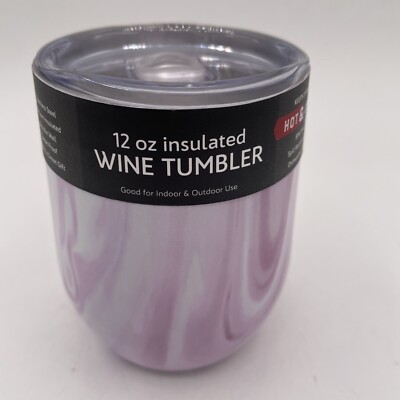 12 Oz Wine Tumbler Stainless Steel Cambridge Vacuum Insulated BPA Free  Purple | eBay