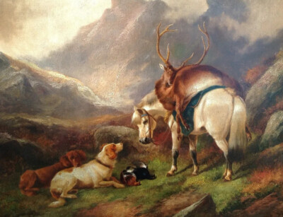 Das Wild nach Hause holen, von John Gifford 1865/98 Eine schottische Jagdlandschaft