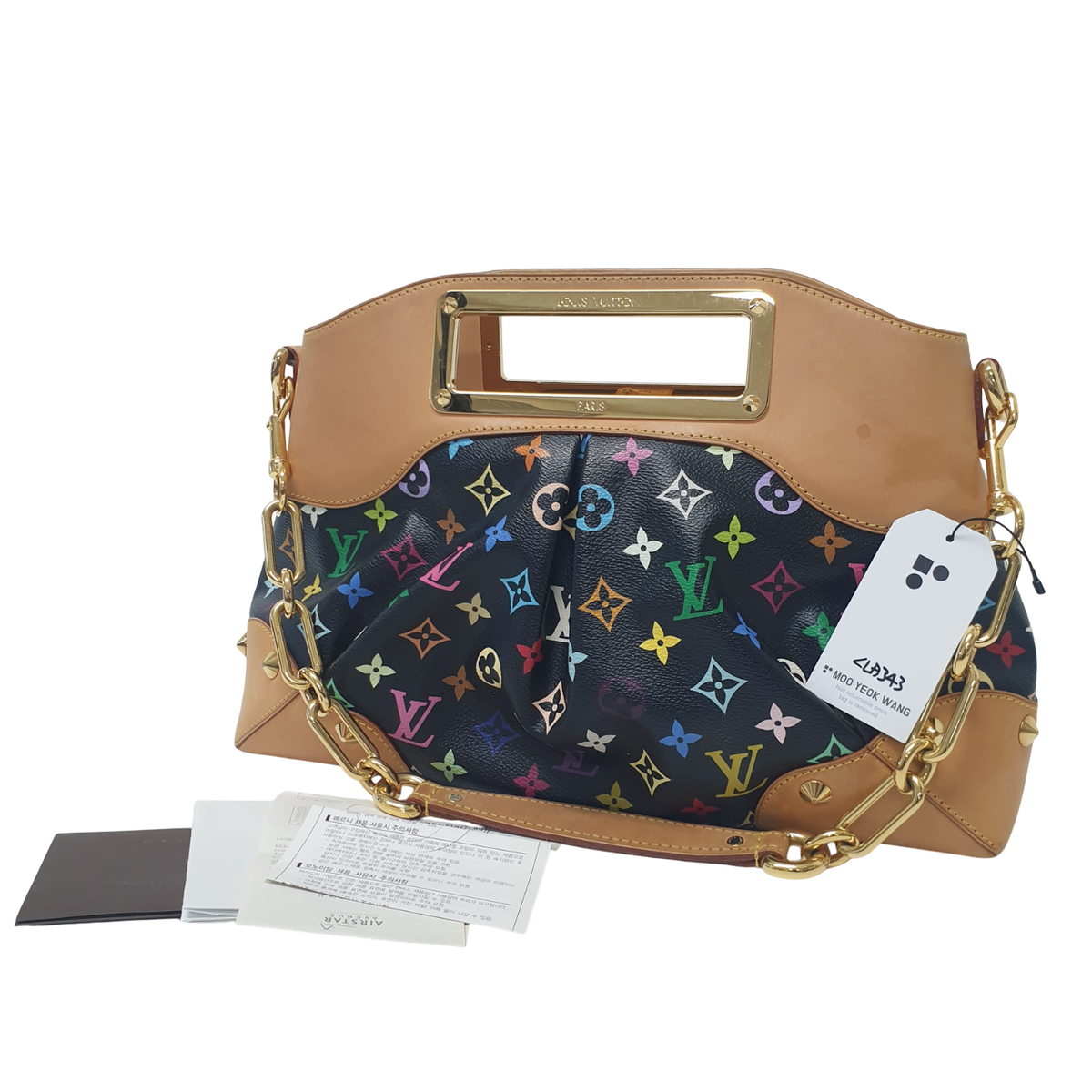Authentic Louis Vuitton Judy MM Monogram Multicolor Noir