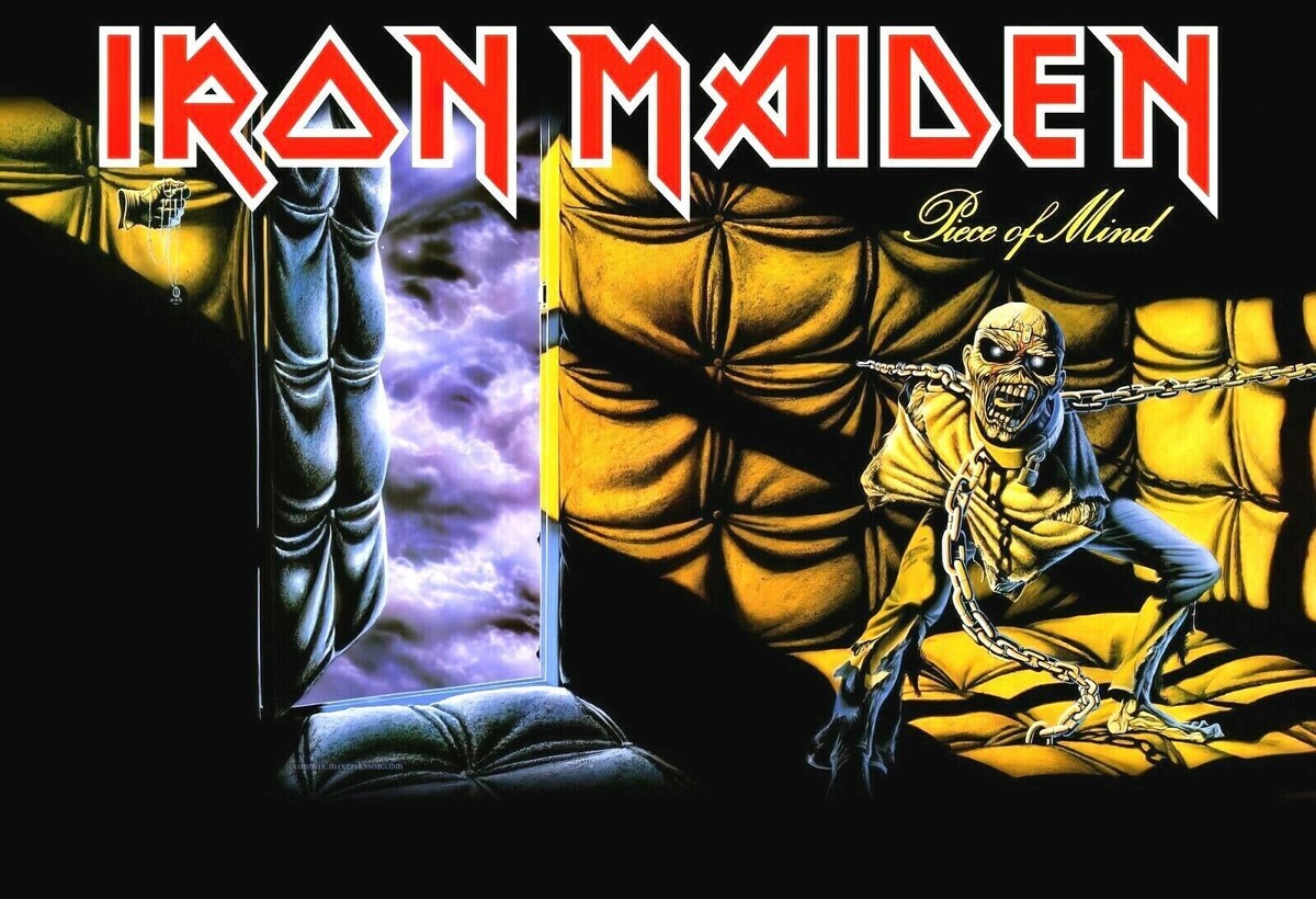 Iron Maiden Piece Of Mind Gatefold BANNER HUGE 3x5 Ft Fabric