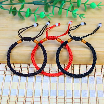 Women Lucky Handmade Braided Couple Braclet Adjustable Lucky Red String Bracelet