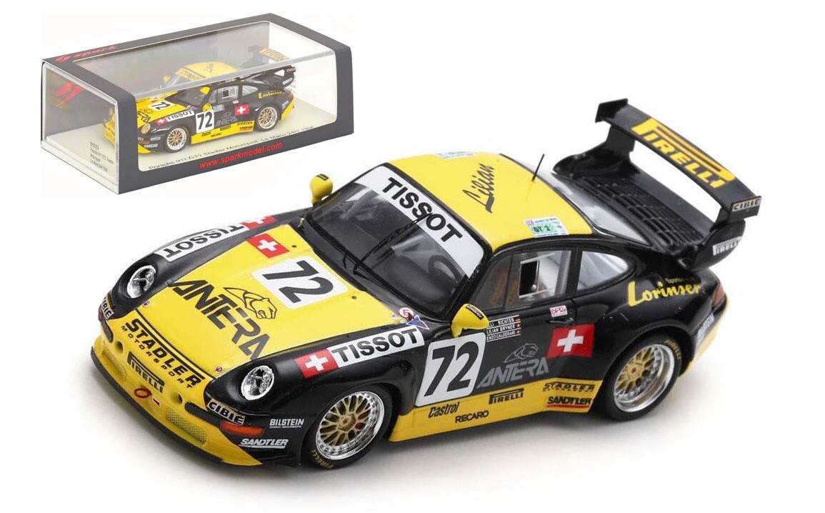 Spark S5523 Porsche 911 GT2 #72 'Stadler Motorsport' Le Mans 1996 - 1/43 Scale