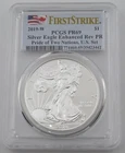 2019 W $1 American Silver Eagle Enhanced Rev PR Pride of Two Nations PCGS PR69
