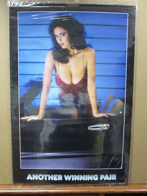 Vintage Hot Girl Another Winning Pair Happen car garage poster 1986 Inv#G1295