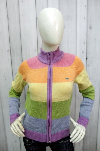 Maglione Lacoste Donna Taglia L / 42 Multicolore Lana Sweater Pullover  Woman | eBay