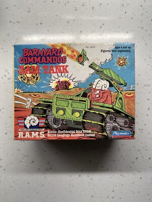 Vintage 1989 Playmates Barnyard Commando Ram Tank New In Box