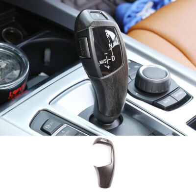 Fit For BMW X3 F25 X4 F26 2014-2017 Oak Grain Gear Shift Knob Shifter Lever Trim
