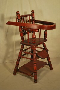 low wooden high chair