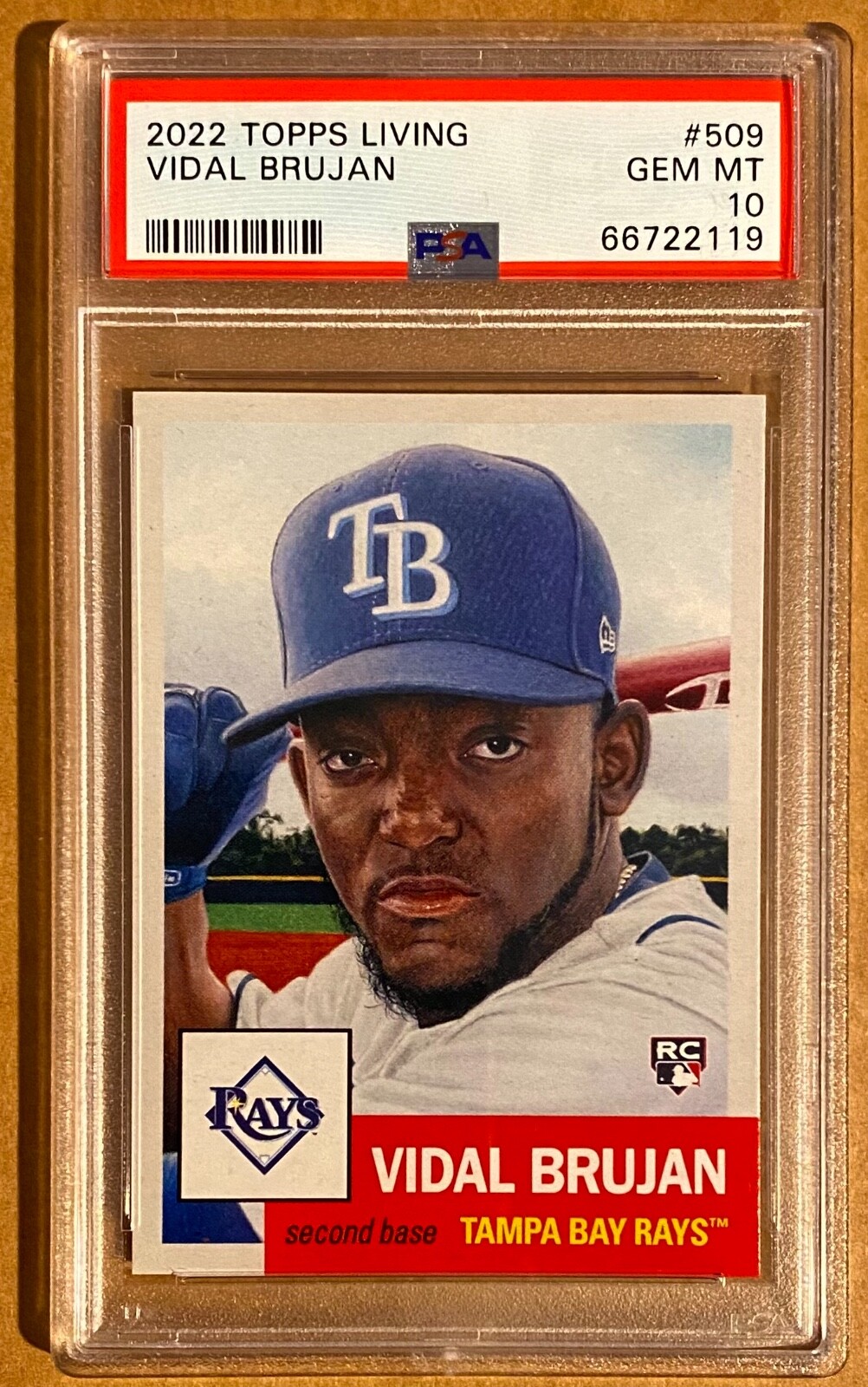 2022 TOPPS LIVING VIDAL BRUJAN # 509 PSA 10