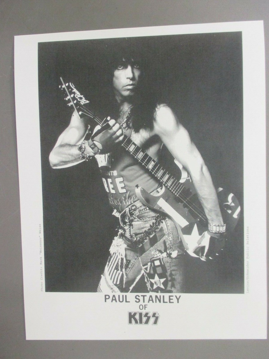 KISS b/w 8X10 promo photo Paul Stanley with BC Rich ! | eBay