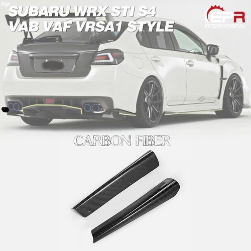 VRS Style Carbon Rear Bumper Side Spats Fin For 14-18 Impreza WRX STI S4 VAB VAF - Picture 3 of 12