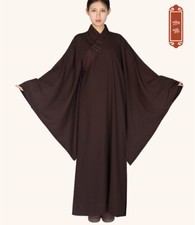 Cotton Linen comfortable Shaolin Buddhist Monk Meditation robe Gown Kung Fu