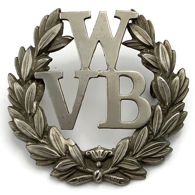 Mützenabzeichen Bergleute Zeche Messingband Mine WVB Nationale Union der Bergarbeiter