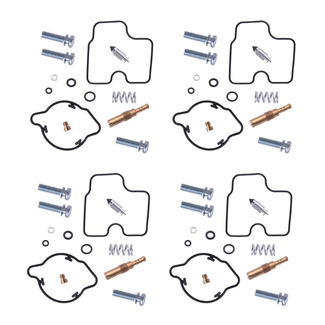 4-Carburetor Rebuild Kit For Yamaha Venture XVZ1300 & Vmax VMX1200 Motorcycles - Complete Repair Set