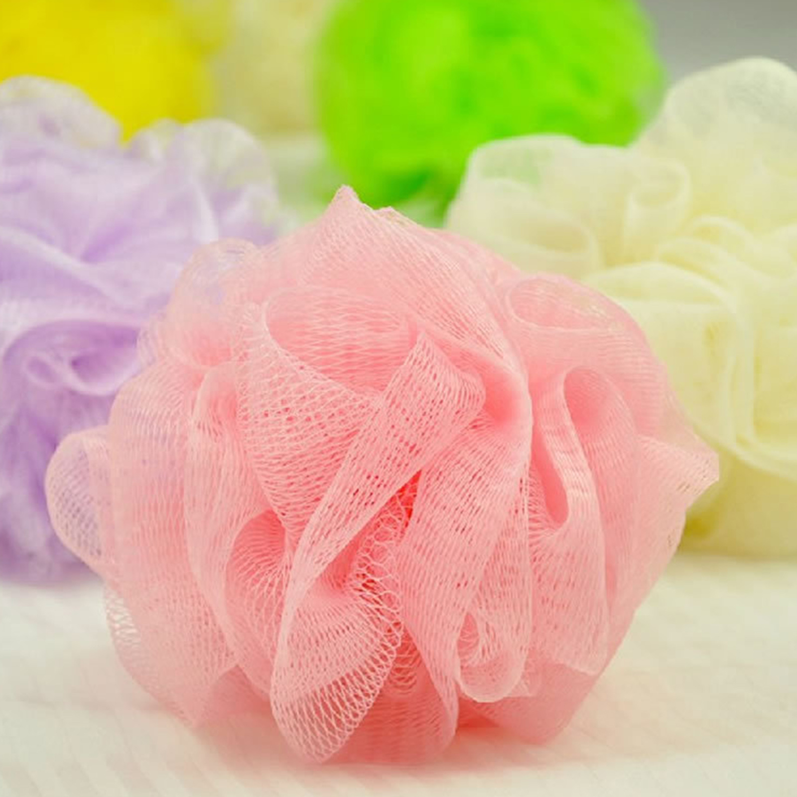 2pcs Bath Ball Lightweight Brightcolored More Thicken Fine Texture