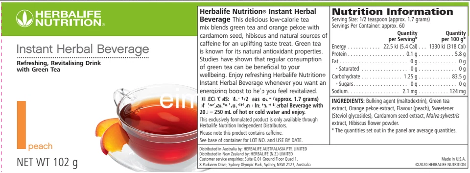 Herbalife Instant Herbal Beverage(3 Flavors) - image 2 of 4