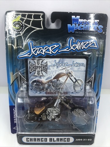 Jesse James Chanco Blanco Muscle Machines Chopper Maßstab 1:31. Neu im Karton.