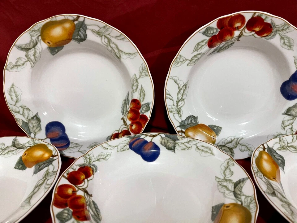 Набор из 5 повседневных чаш для макарон/супа в оправе Charter Club Summer Grove 9 1/4 дюйма - Изображение 2 из 3