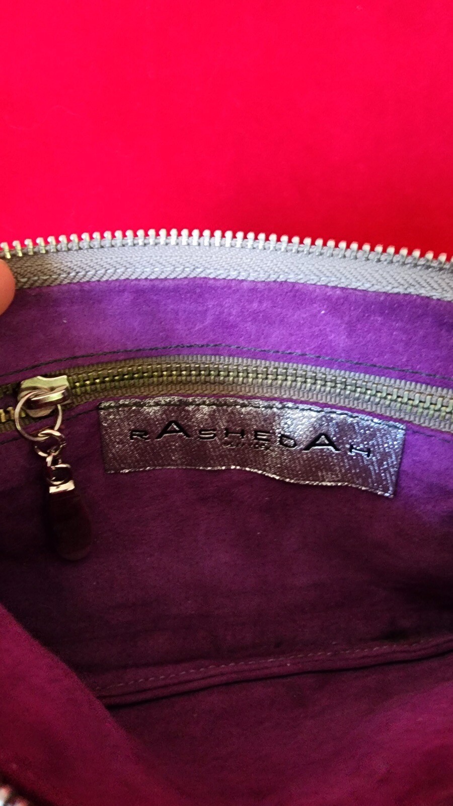 Rashedah Python Silver Blue Clutch - image 6