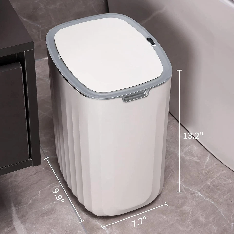 Poubelle de chambre à coucher étanche à détecteur de mouvement de 10 litres - Photo 4/4