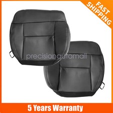 For 2004-2008 Ford F-150 Lariat Driver Passenger Bottom Leather Seat Cover Black