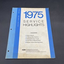 1975 FORD MERCURY FACTORY CHASSIS 4X4 SERVICE HIGHLIGHTS TRAINING HANDBOOK