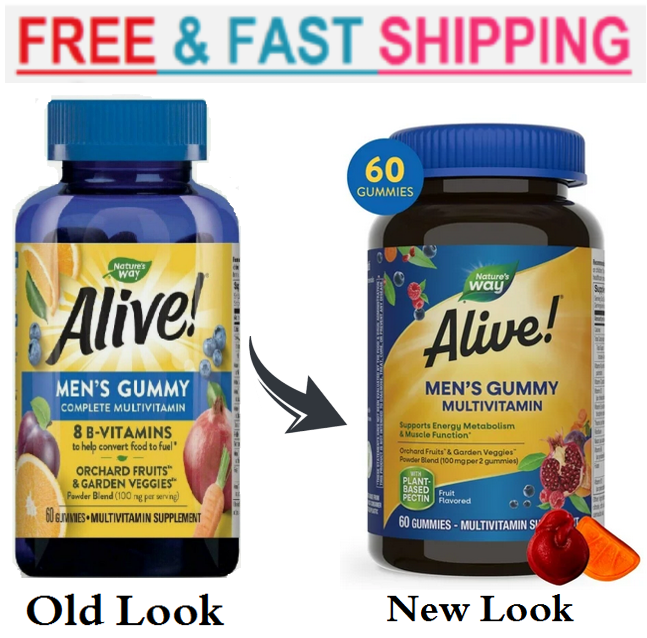 Alive Mens Gummy Multivitamin Daily Supplement 60 Ct