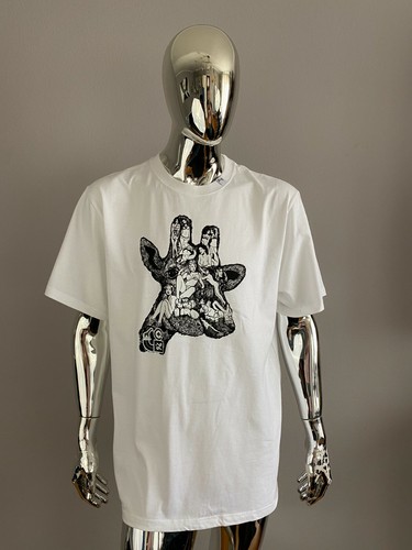 LRG Lifted Research Group Herren weißes grafisches T-Shirt Größe 2XL