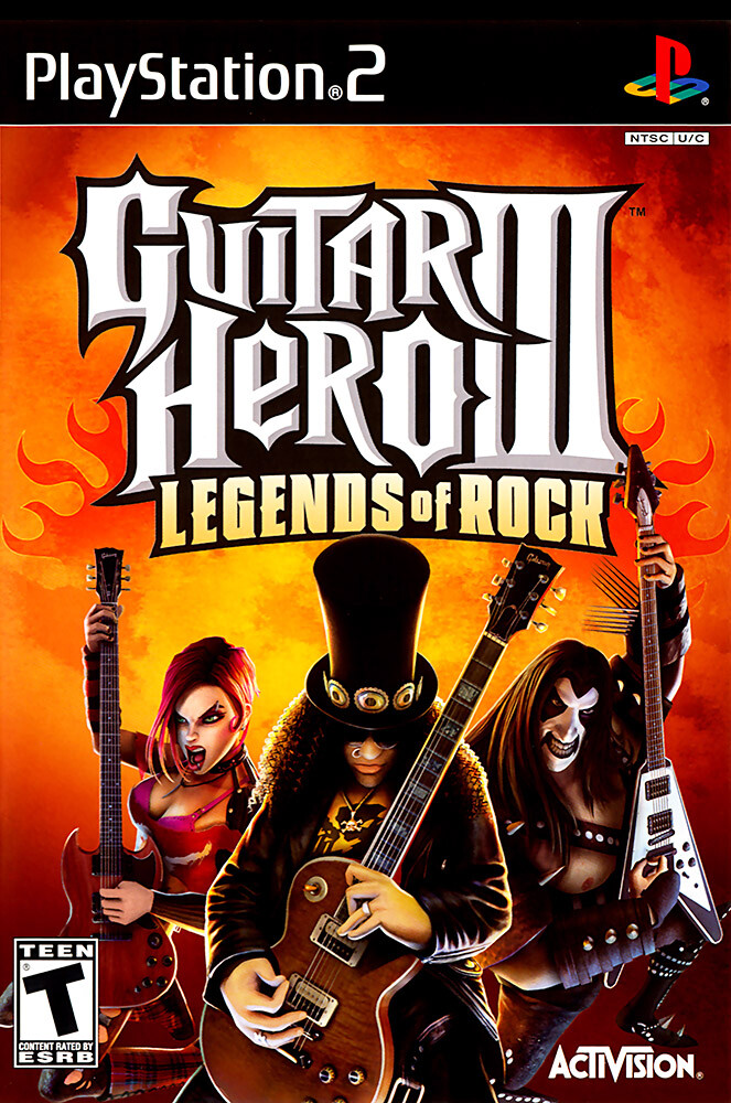 Guitar Hero III Legends Of Rock PS2 BOX ART Premium POSTER MADE IN USA  PS2142
