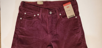 Levis 511 Slim-Fit Corduroy Men's Pants, Color: Deep Burgundy, Size: 30''W x 30''L