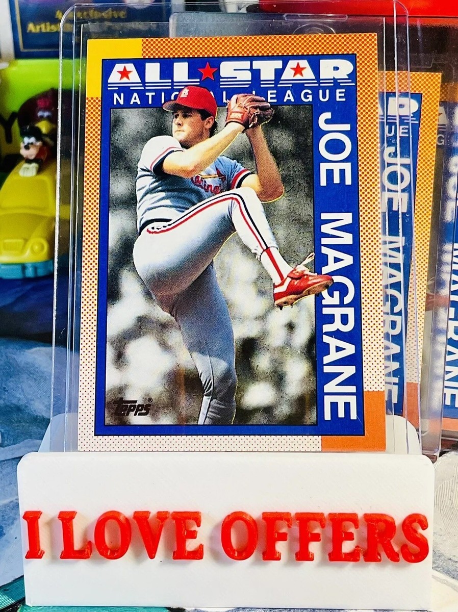 1990 TOPPS JOE MAGRANE PARTIAL BLACKLESS ERROR #406 ALL-STAR