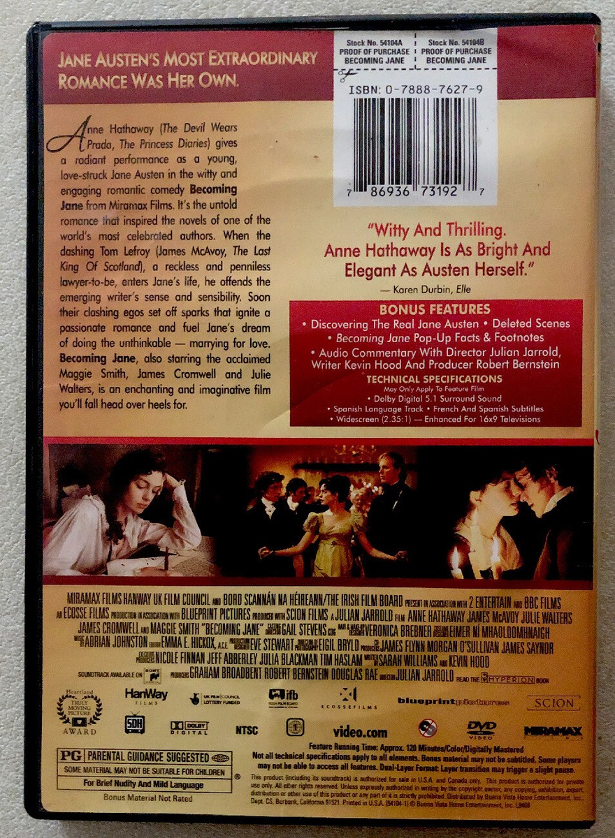 その他 Becoming Jane [DVD] Becoming Jane DVD Anne Hathaway James McAvoy Julie Walters
