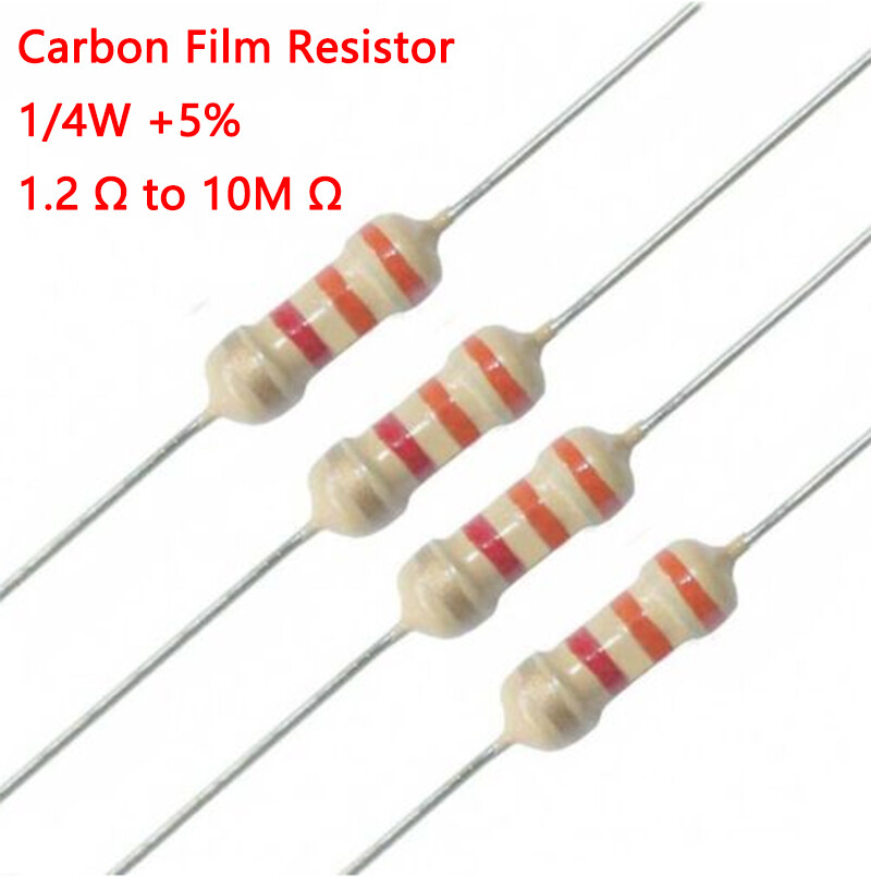 1000pcs 1/4W Carbon Film RESISTORE &plusmn; 5% 0.25W 126 Valori