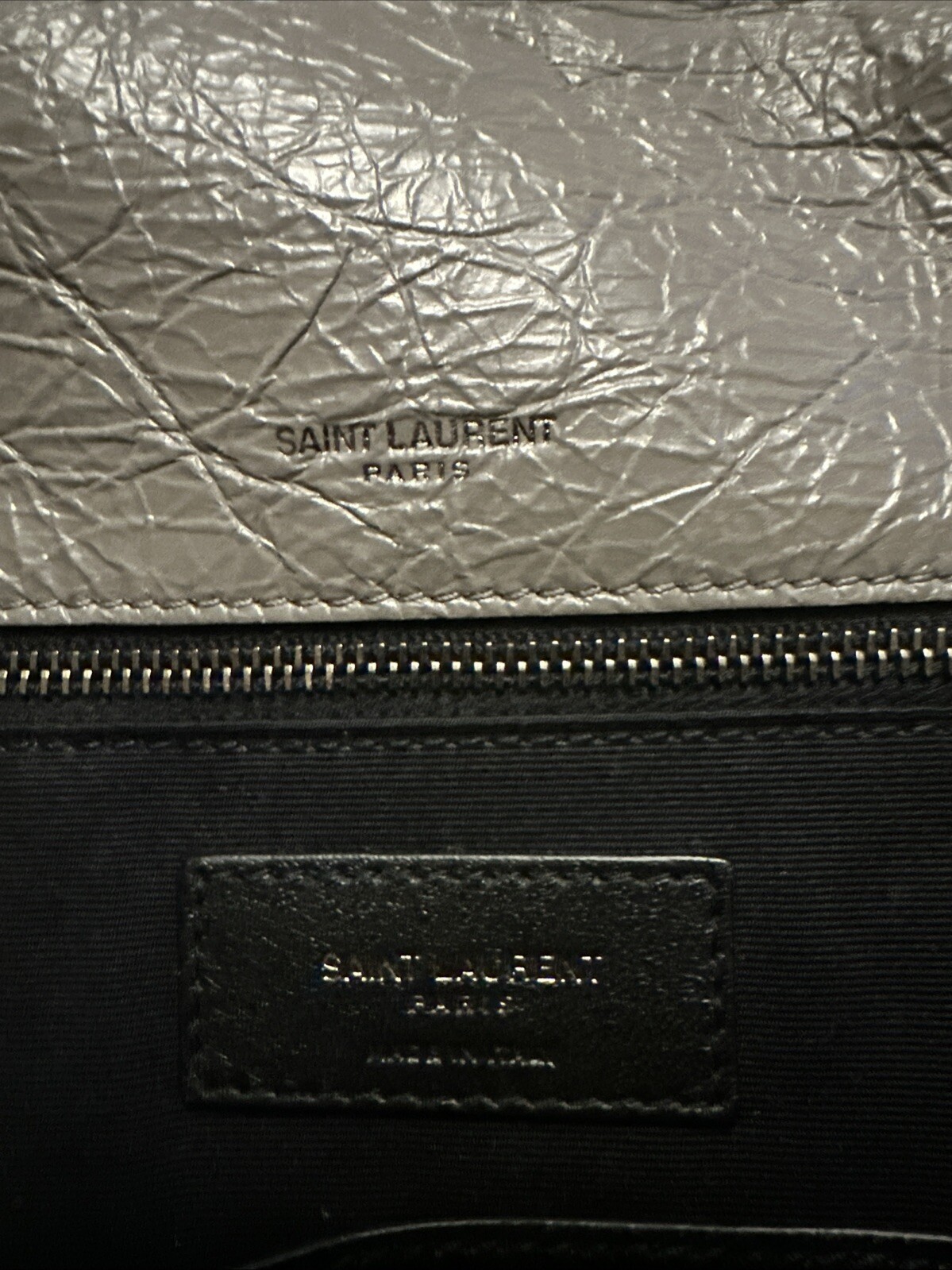 Borsa a tracolla Saint Laurent Niki media in pelle nera