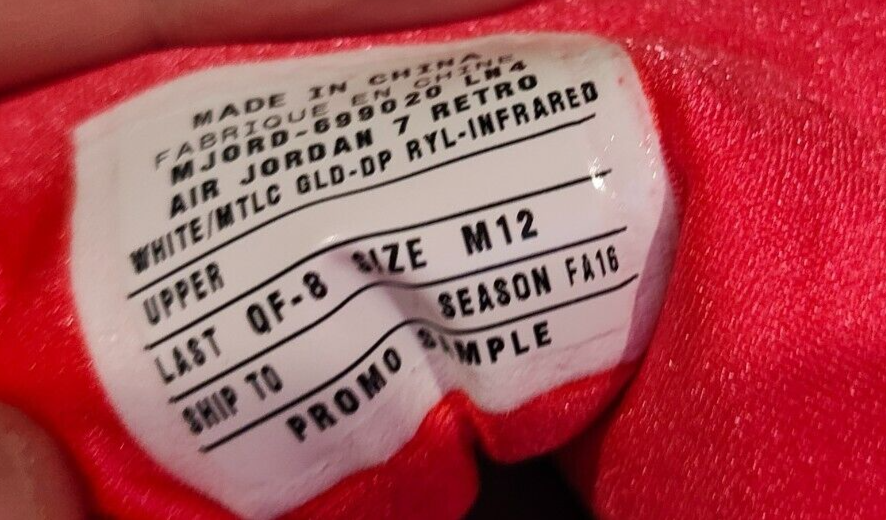 Nike Air Jordan Retro 7 VII PROMO SAMPLE Tinker Alt, White  display picture 1