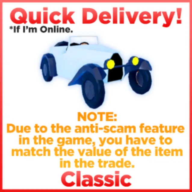 Roblox - Jailbreak - Car/Item/Texture - 100% CLEAN Cheapest and