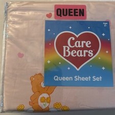 New Care Bears 4 Piece 100 Cotton Queen Size Sheet Set Multi-color Print