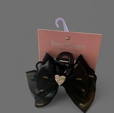 NWT Juicy Couture Black Bow Claw Clip w/ Rhinestones  Heart 5   VC520 