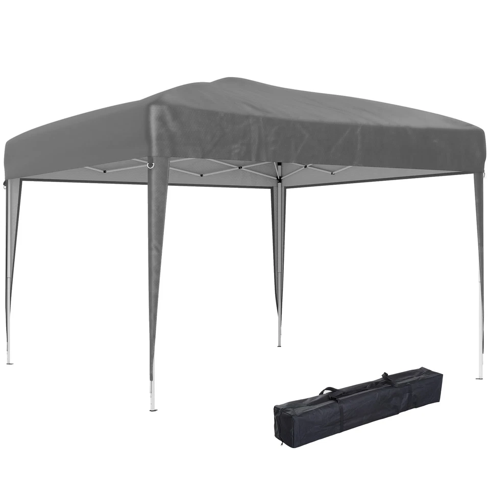 Outsunny 3 x 3 m Garden Pop Up Gazebo Marquee Party Tent Wedding Canopy Grey