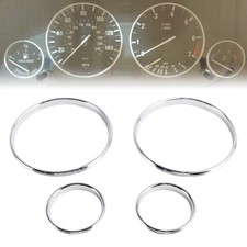 Silver Dash Trim Rings Speedometer Gauge Cluster Panel For Bmw E38 E39 E53 X5.