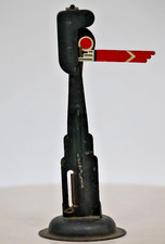 Vintage Marx Tinplate Semaphore Signal Black with Red Arm O Gauge Accessory