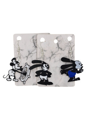 Oswald and Steamboat Willie Earrings - 3D Printed Earrings