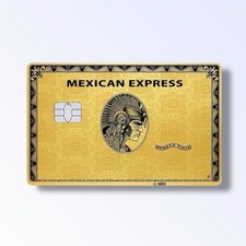 Mexican Express Gold Credit Card Sticker Debit Card Skin Cover