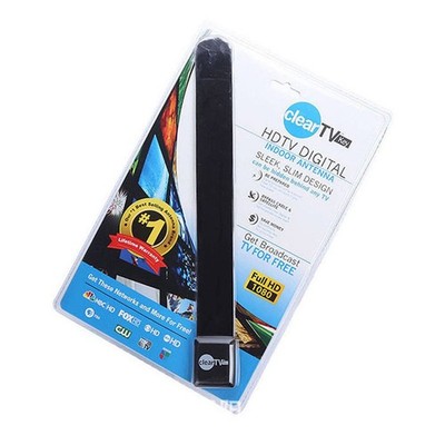 TV Antenna, HD Clear Key Digital Indoor Signal Receiver Antenna Black